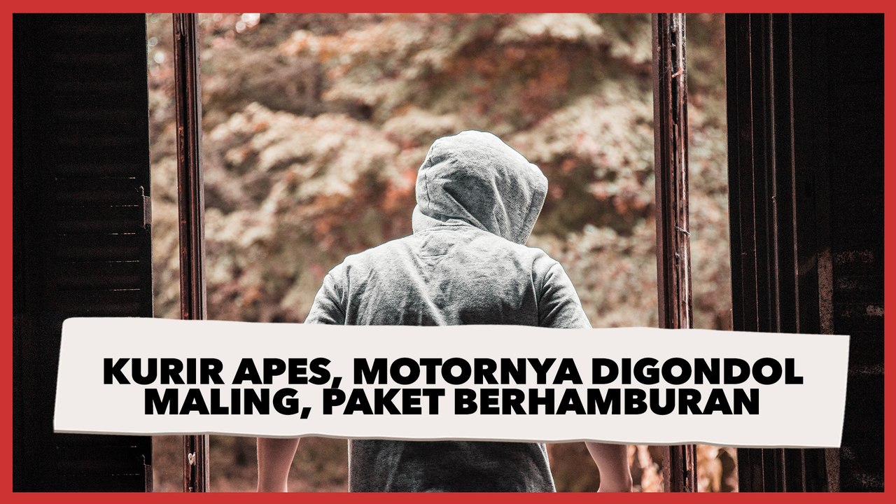 Kurir Kehilangan Motor dan Paket Pelanggan Berhamburan di Jalan