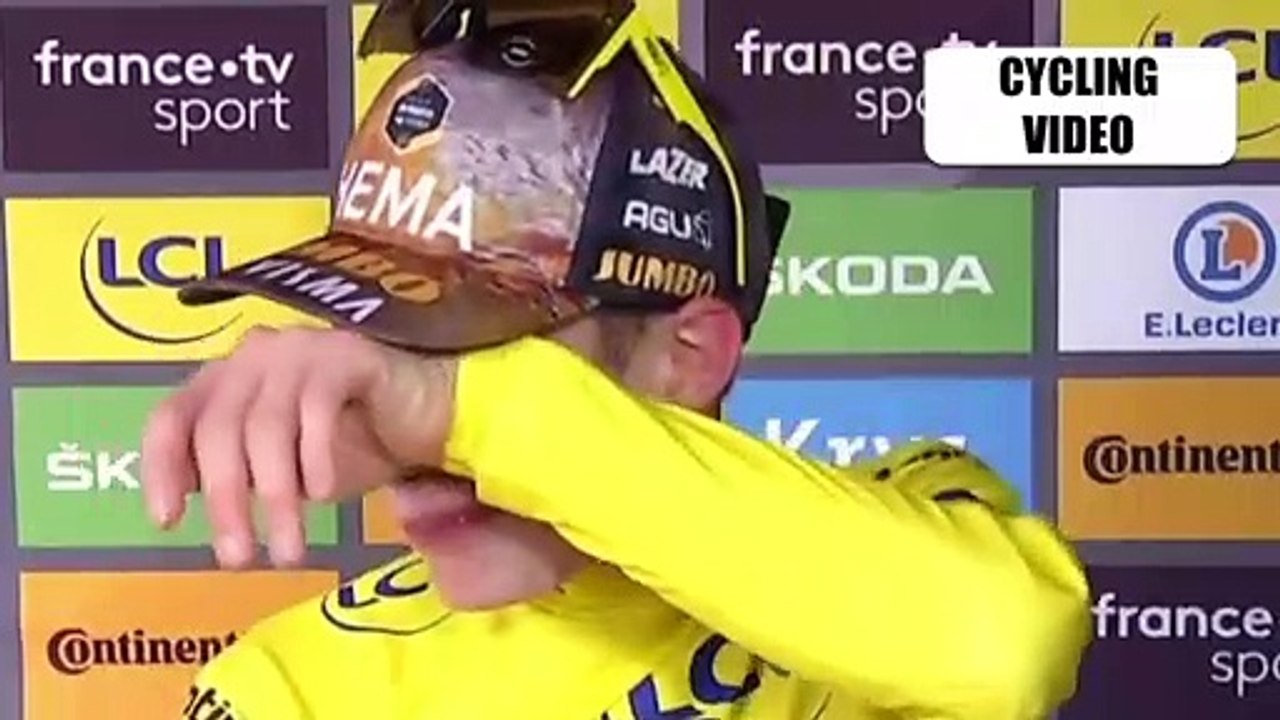 Jonas Vingegaard In Tears After Winning 2022 Tour de France