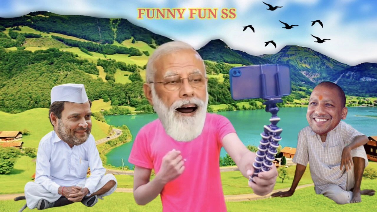 MY FIRST VLOG || MODI FIRST VLOG ON YOUTUBE || Modi Yogi Rahul Gandhi funny vlog video