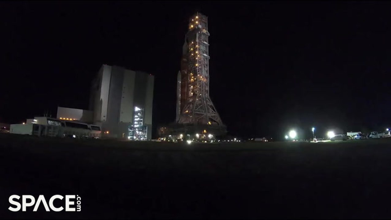 Artemis 1 moon rocket moved to Pad 39B in epic time-lapse