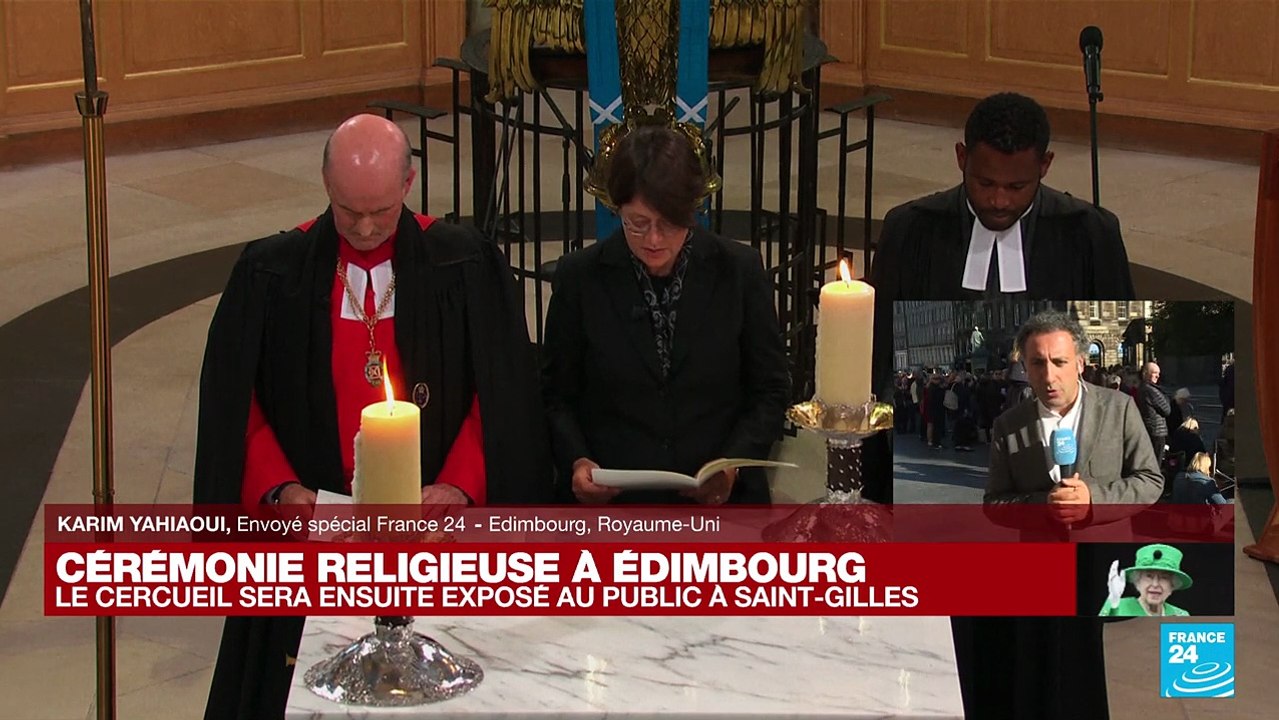 Cérémonie religieuse à Edimbourg avant l'ouverture du cercueil au public