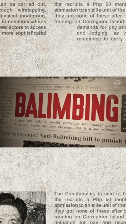 What does 'balimbing' mean?