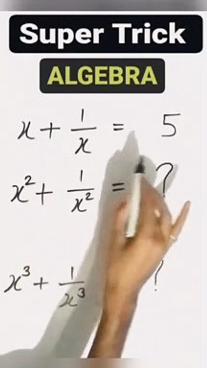 Algebra trick for fast calculation in maths