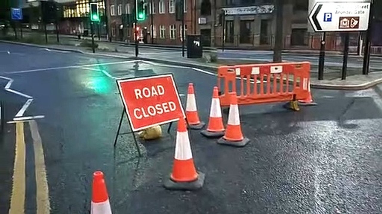 Arundel Gate in Sheffield closed in both directions