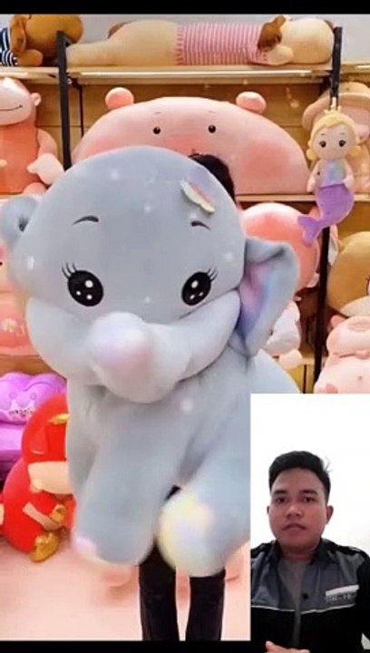 Boneka Gajah ini sangat besar dan mainan lainnya sangat lucu !! #bonekaviral #mainananak #mainanviral