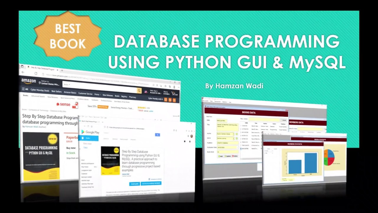 Step By Step Database Programming using Python GUI & MySQL | Recommended Book for Beginner