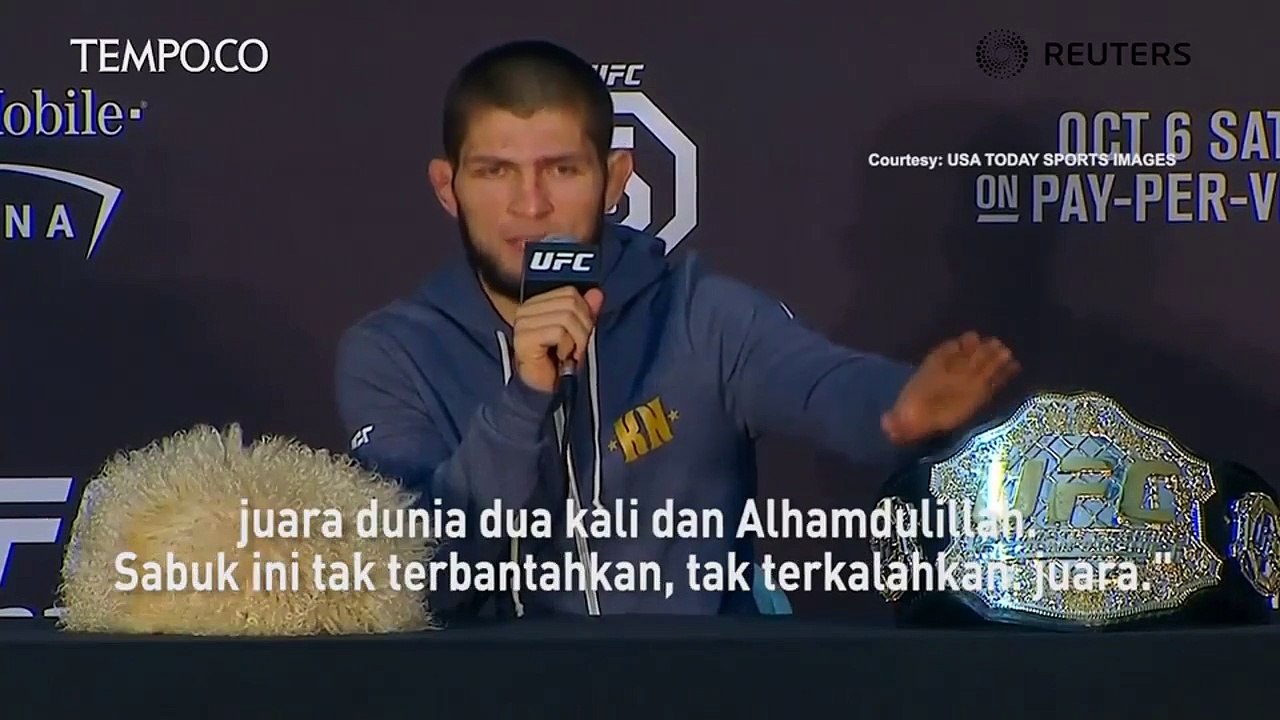 Khabib Nurmagomedov Sampaikan Permintaan Maaf