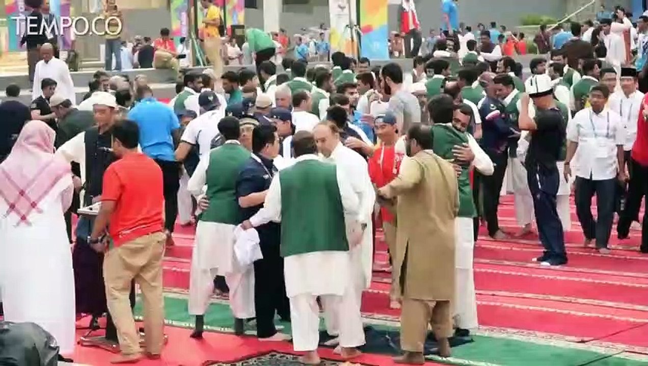 Atlet Asian Games dari Negara Muslim Salat Idul Adha di Kemayoran