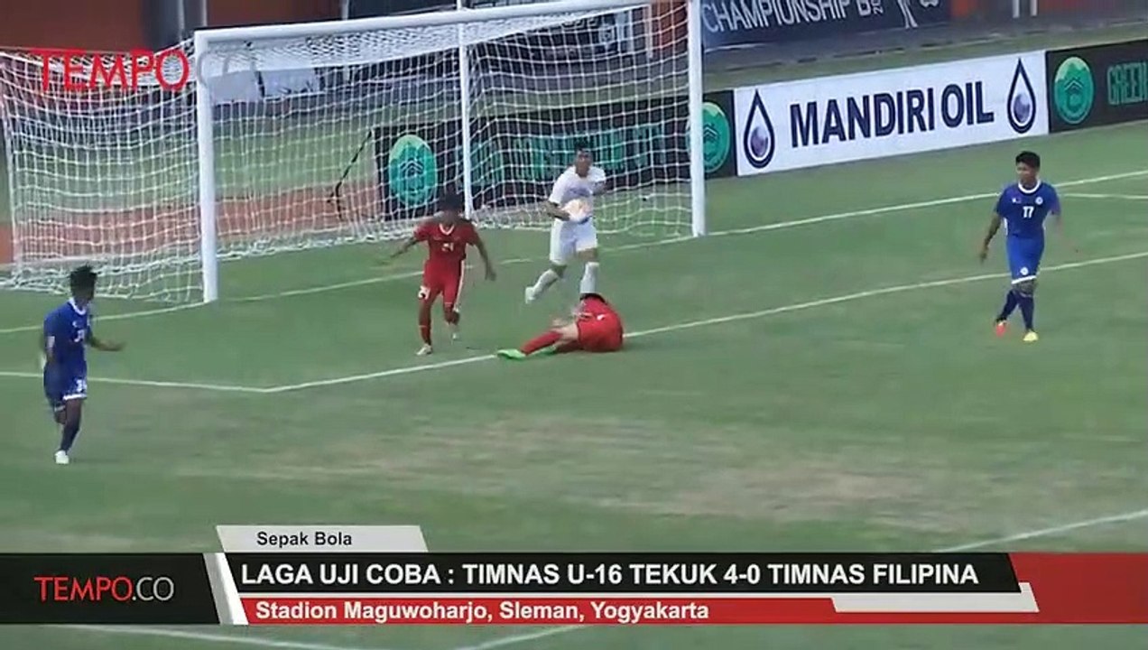 Laga Uji Coba : Timnas U-16 Tekuk 4-0 Timnas Filipina