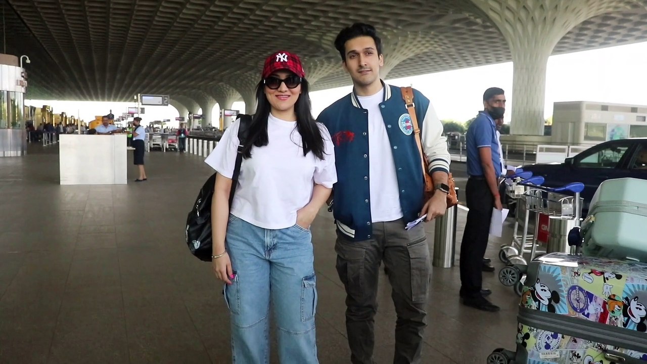 Yashvardan Ahuja with sister Tina Ahuja spotted at the airport