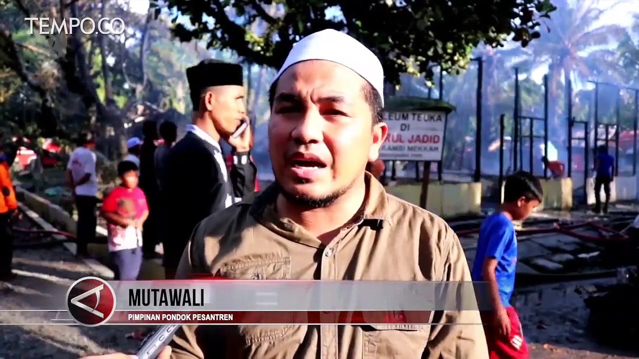 Belasan Bilik Santri Pesantren Serambi Mekkah di Aceh Terbakar