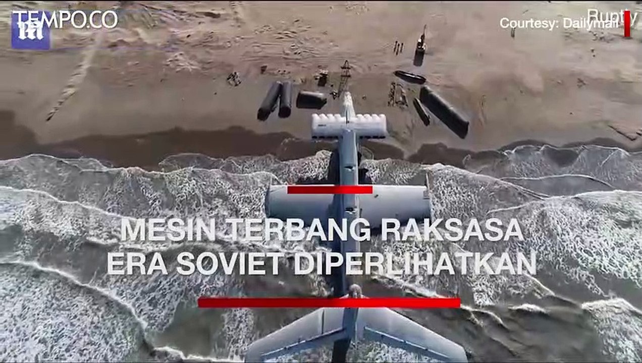 Video Drone Perlihatkan Mesin Terbang 'Monster Laut' era Soviet di Rusia