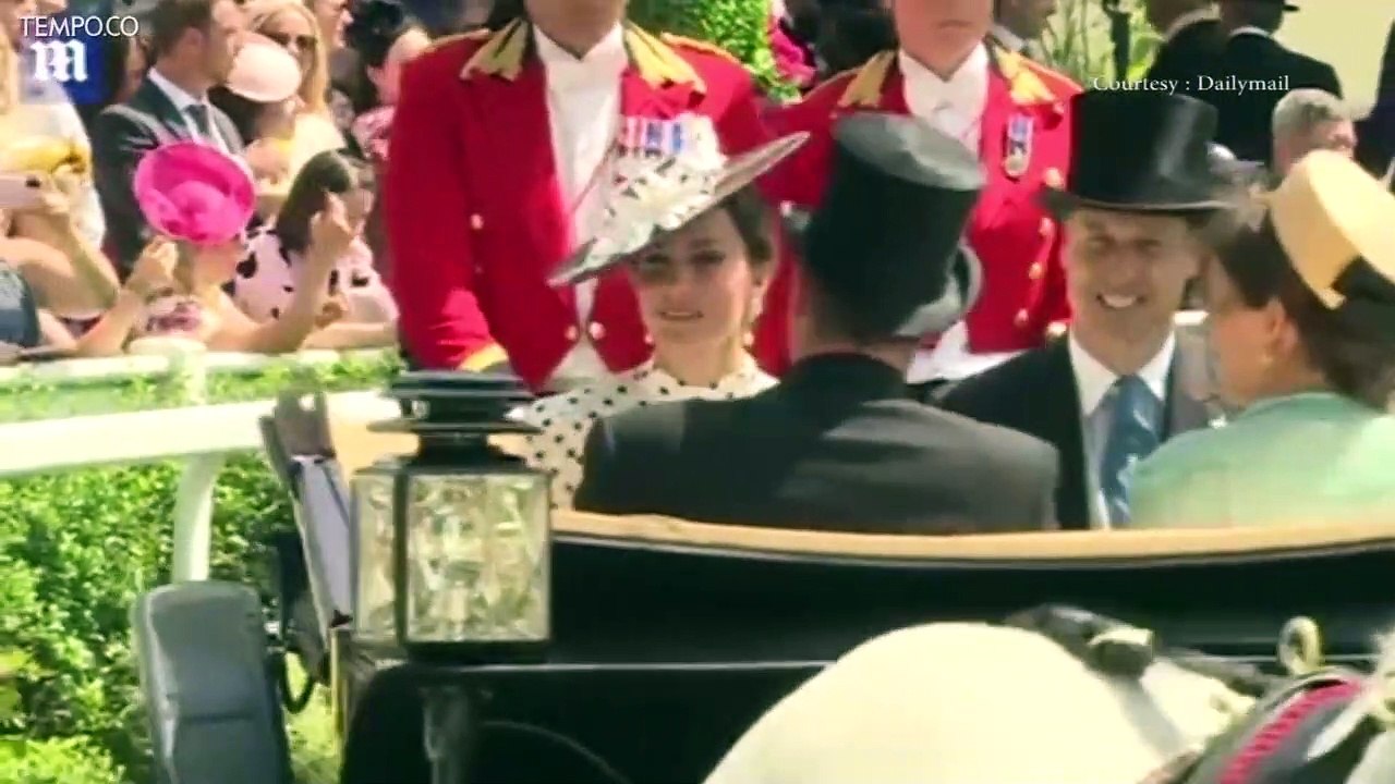 Dampingi Pangeran William, Kate Middleton Berbusana Polkadot di Acara Royal Ascot
