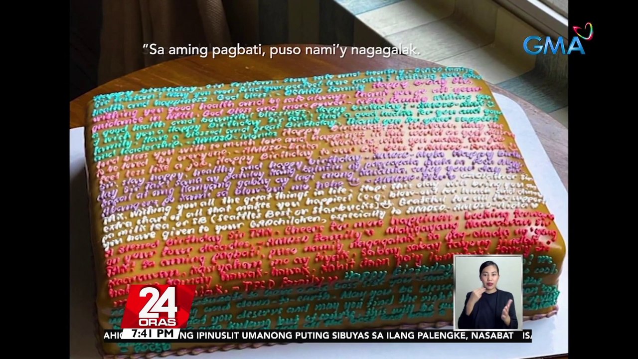#KuyaKimAnoNa?: Cake na pinuno ng dedication, kinaaliwan online | 24 Oras
