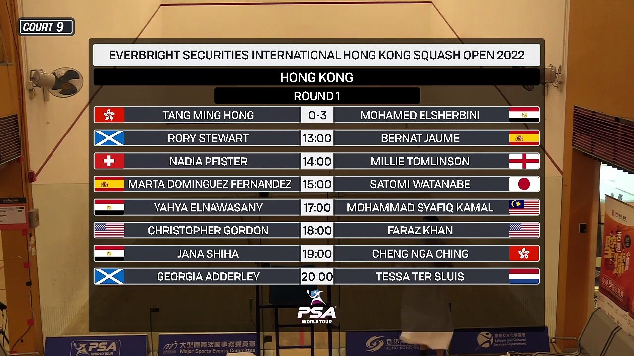 Hong Kong Open 2022 - Court 9 - Day 1 - Afternoon Session