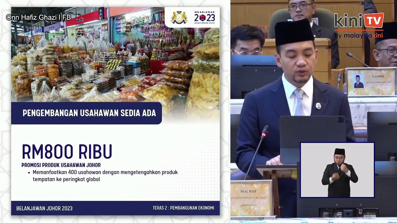 Johor MB Onn Hafiz Ghazi tables state budget for 2023
