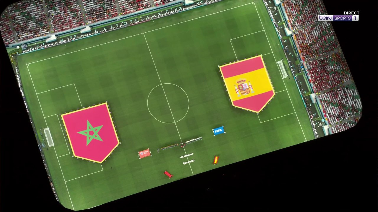 Coupe du Monde 2022 - L'hymne du Maroc avant l'Espagne