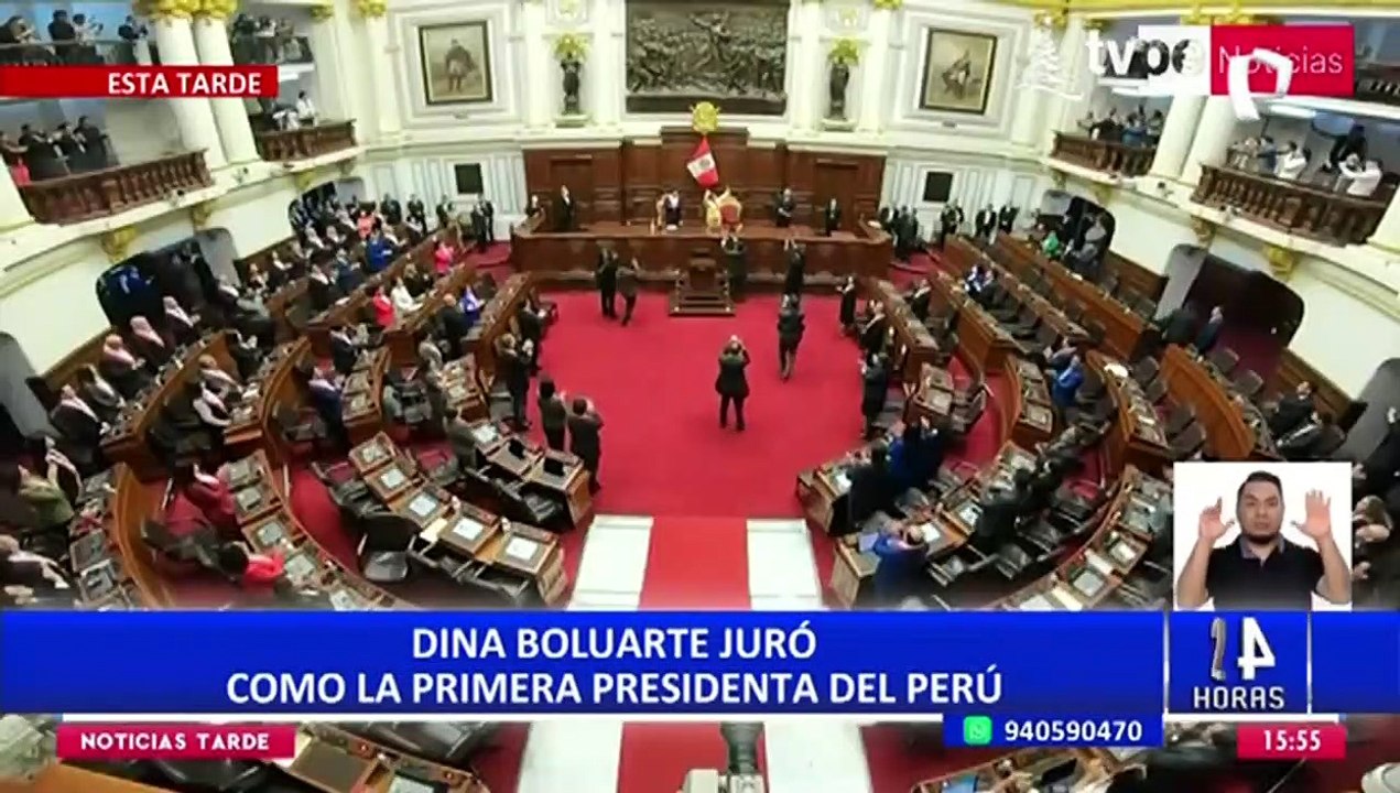 Dina Boluarte pide “tregua política” al Congreso tras juramentar como presidenta