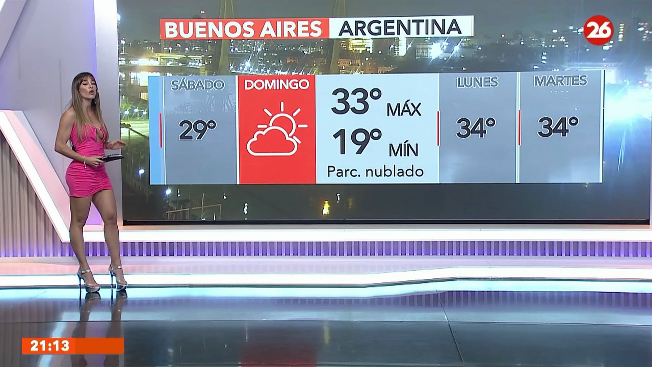 Sol Perez clima argentina canal 26 viernes