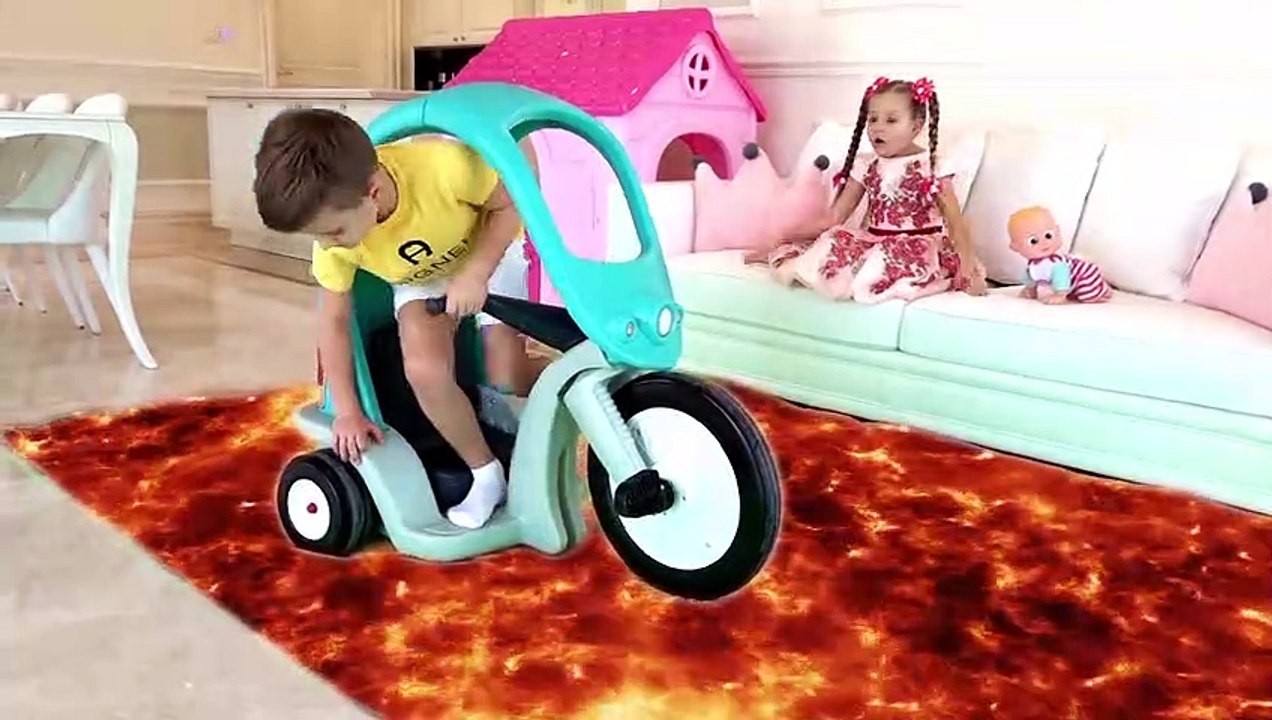 The Floor is Lava with Diana Roma and Dad