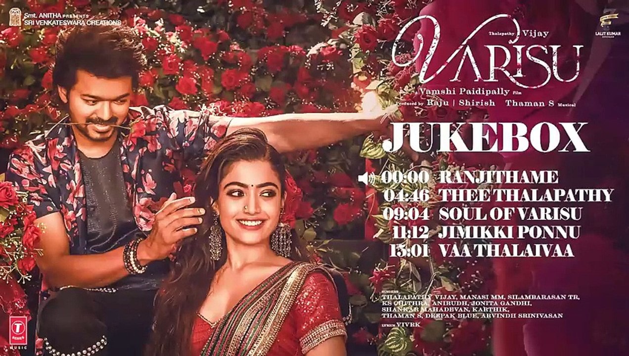 Varisu (Tamil Jukebox) Thalapathy Vijay _ Rashmika _ Vamshi Paidipally _ Tha_HIGH