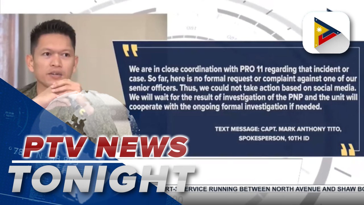 Ranking officer in 10th infantry division linked to Davao City model slay