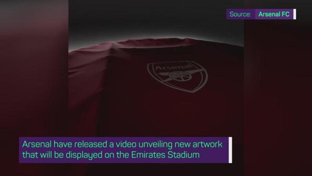 Arsenal shows new artwork decorating Emirates Stadium