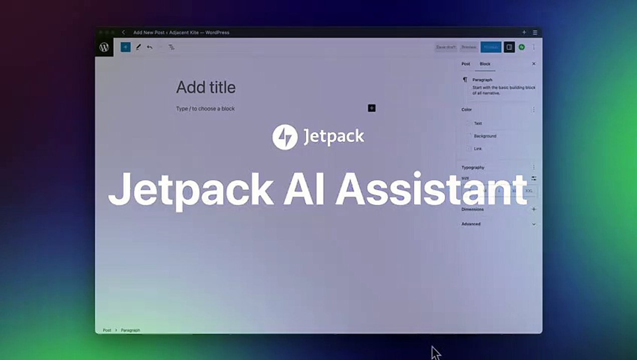 Wordpress: The Jetpack AI Assistant
