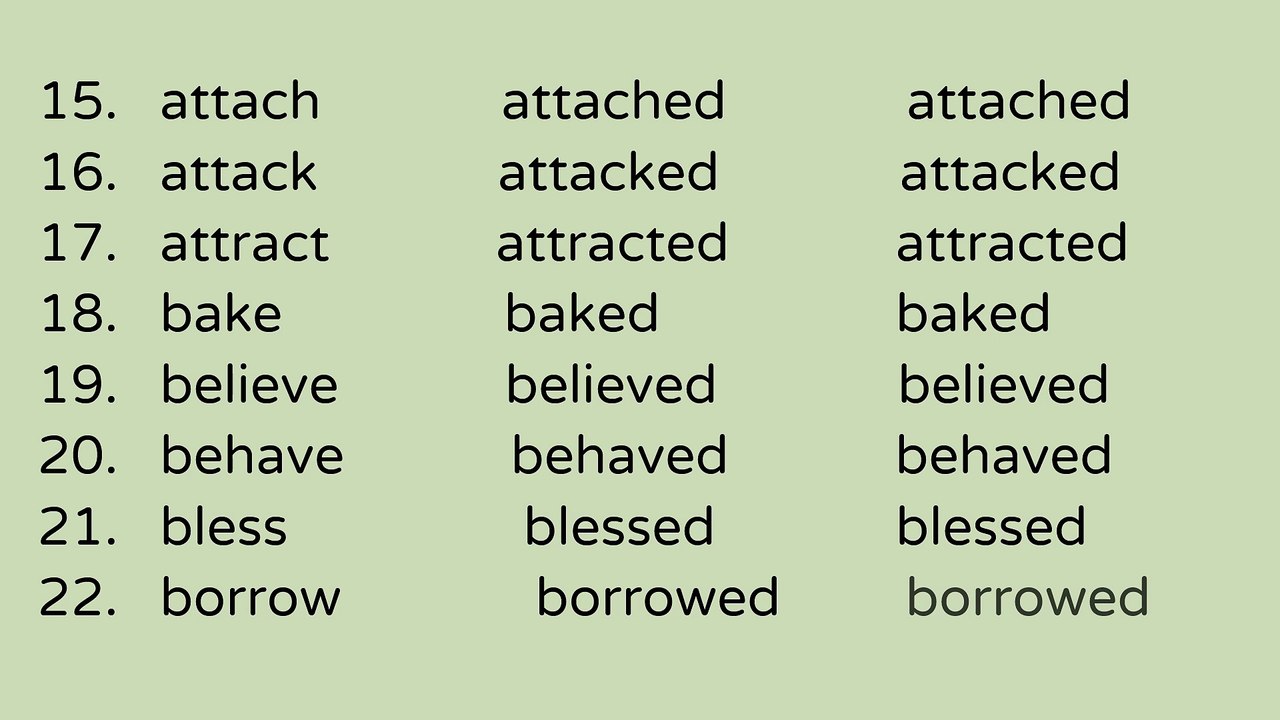 Regular Verbs / Definition & List of Regular Verbs