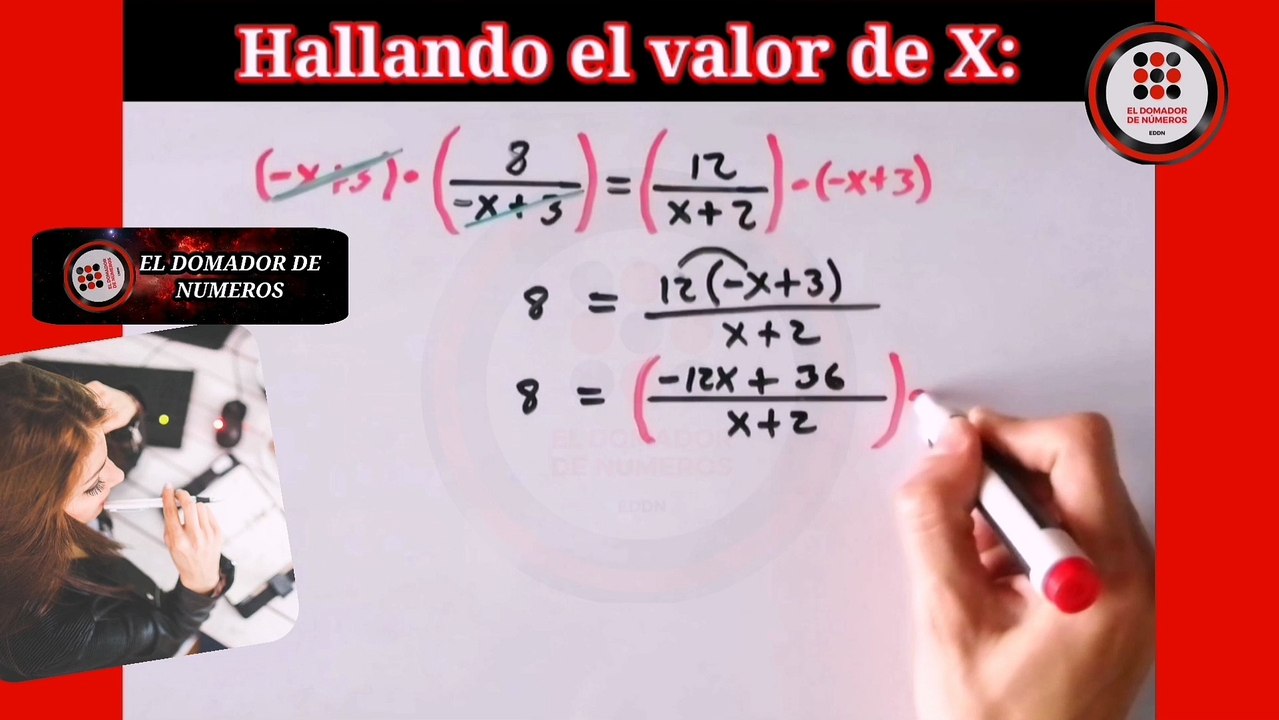 RETO! Hallando el valor de X en la ECUACION. CHALLENGE! Finding the value of X in EQUATION.