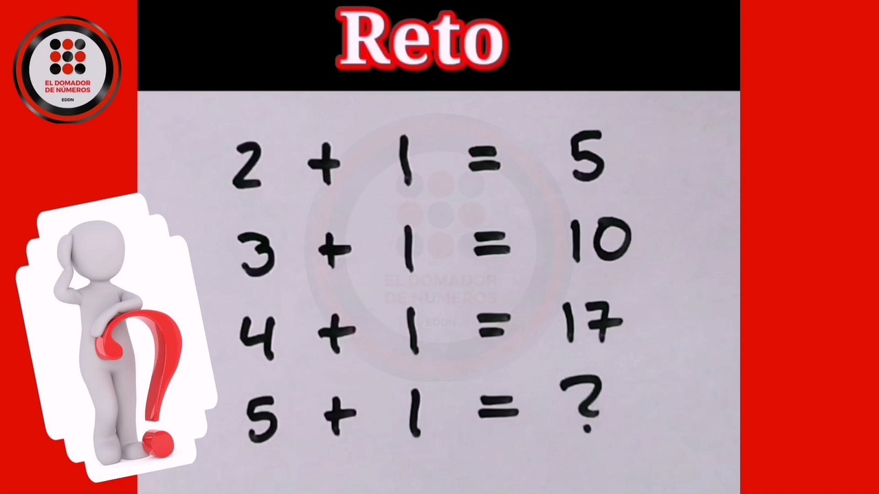 RETO matemático (2+1=5). Math CHALLENGE (2+1=5).