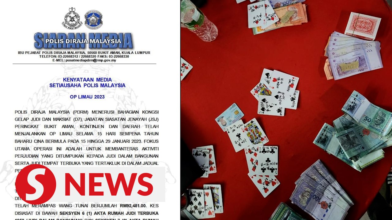 Cops detain 120 for illegal gambling nationwide during Ops Limau