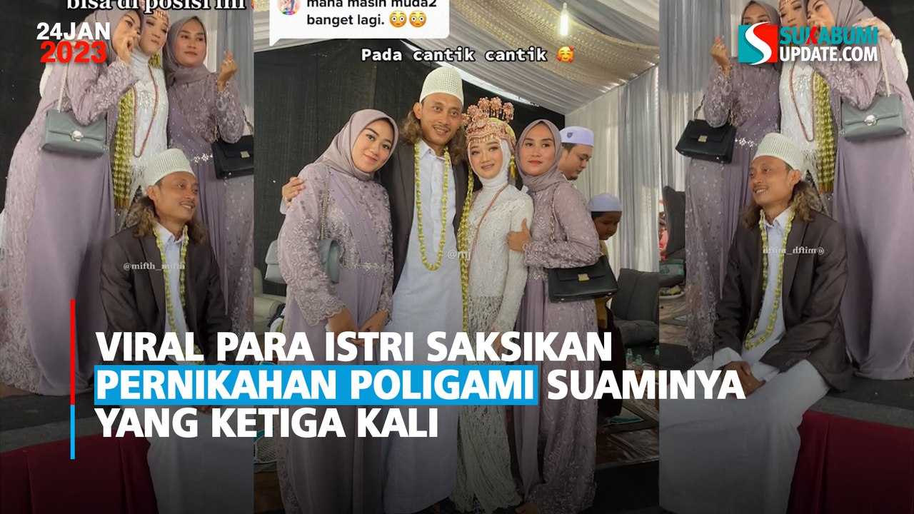 Viral Para Istri Saksikan Pernikahan Poligami Suaminya yang Ketiga Kali