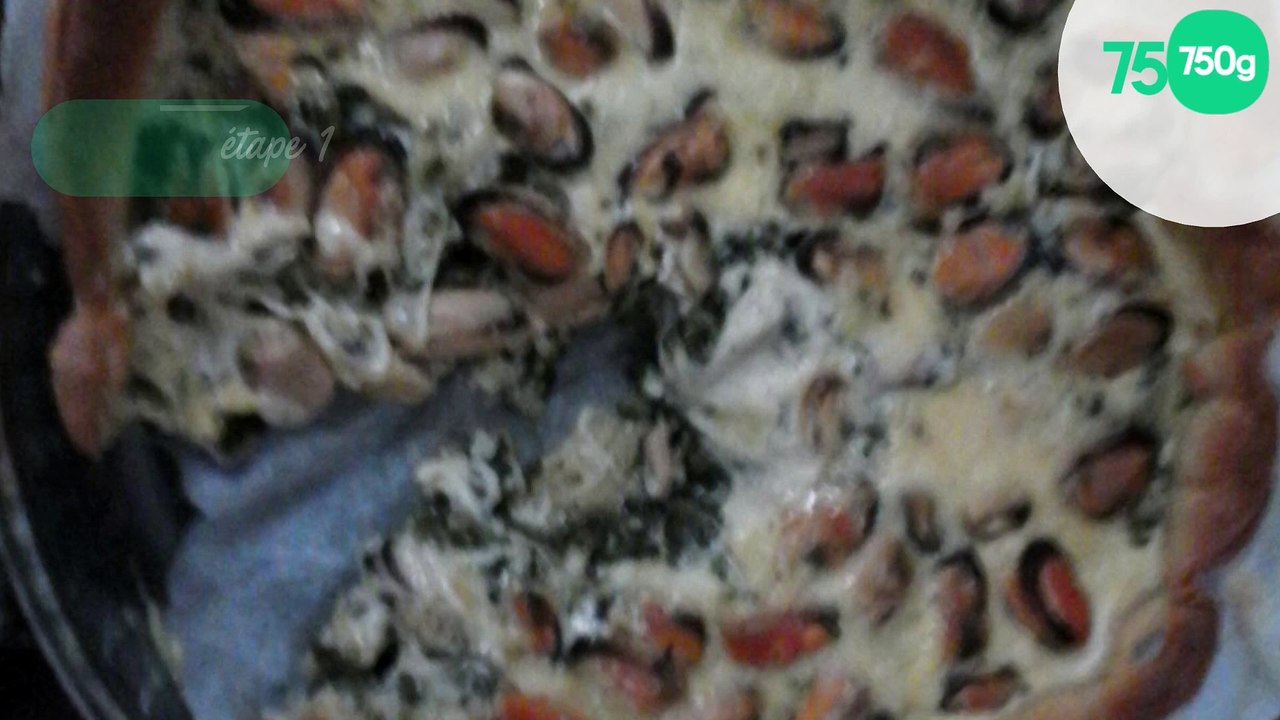 Quiche marinière aux épinards et moules