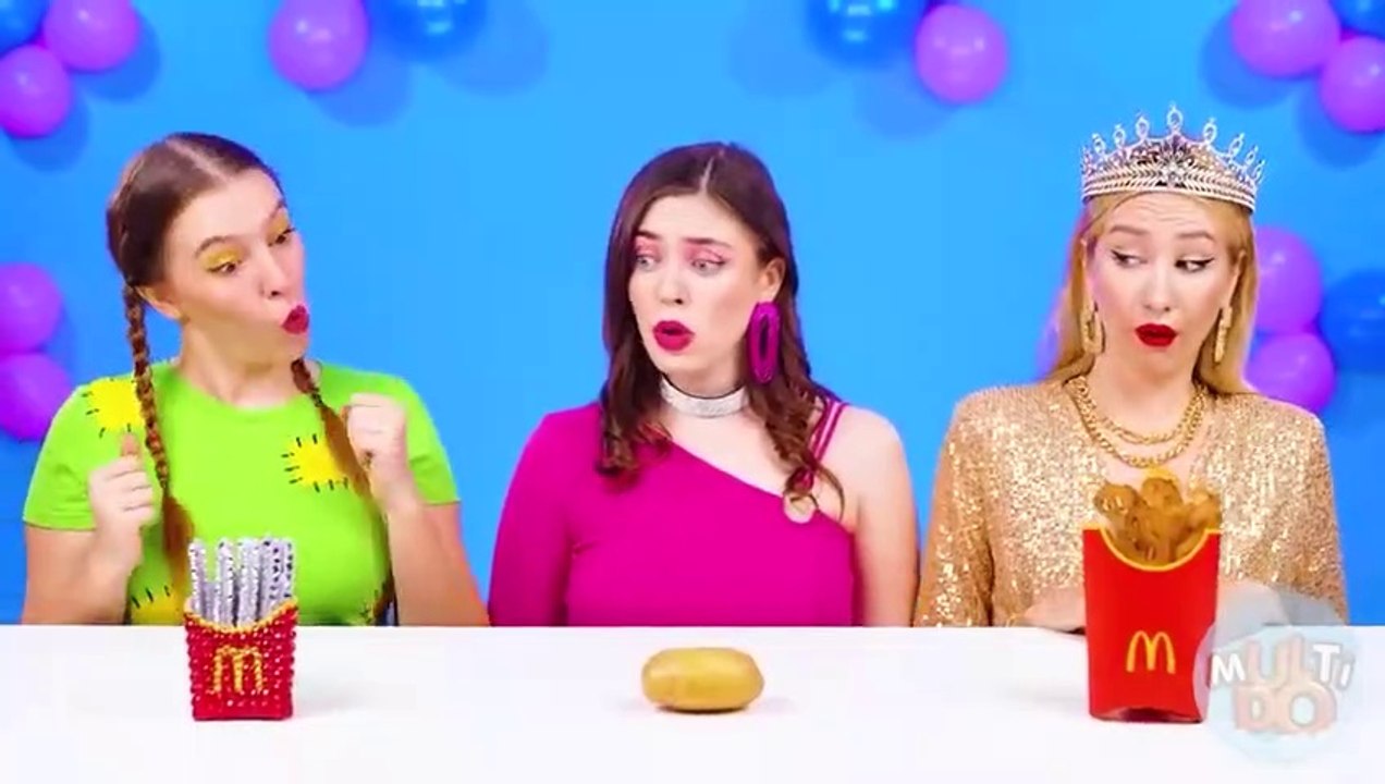 Rich vs Broke vs Giga Rich Food Challenge Funny Situations by Multi DO Challenge