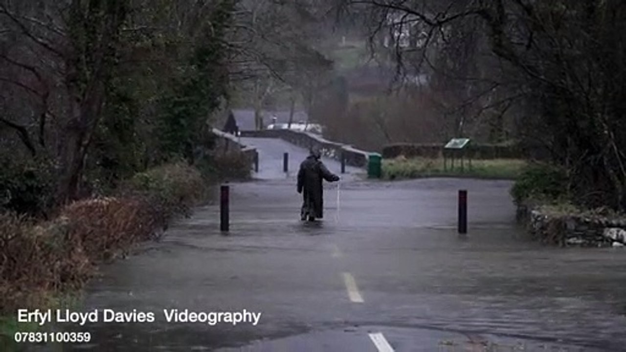 Heavy rain in Dolgellau