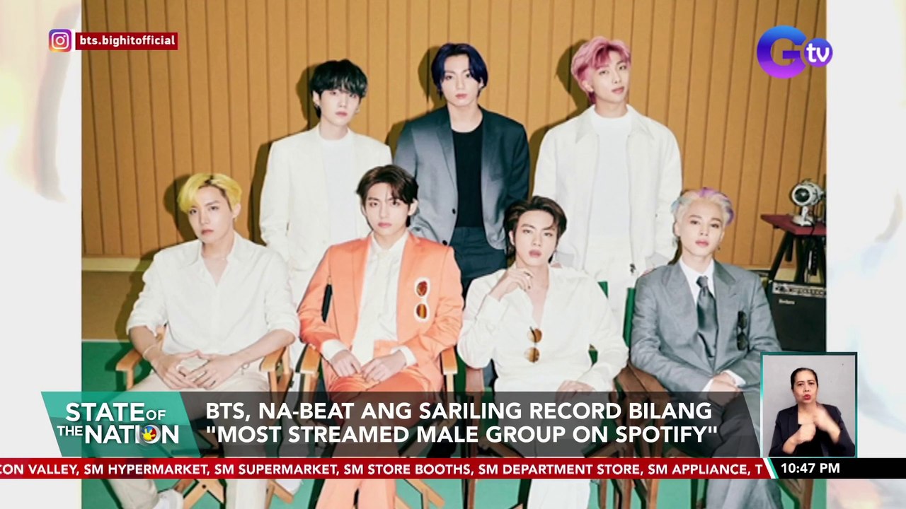 BTS, na-beat ang sariling record bilang "Most Streamed Male Group on Spotify" | SONA