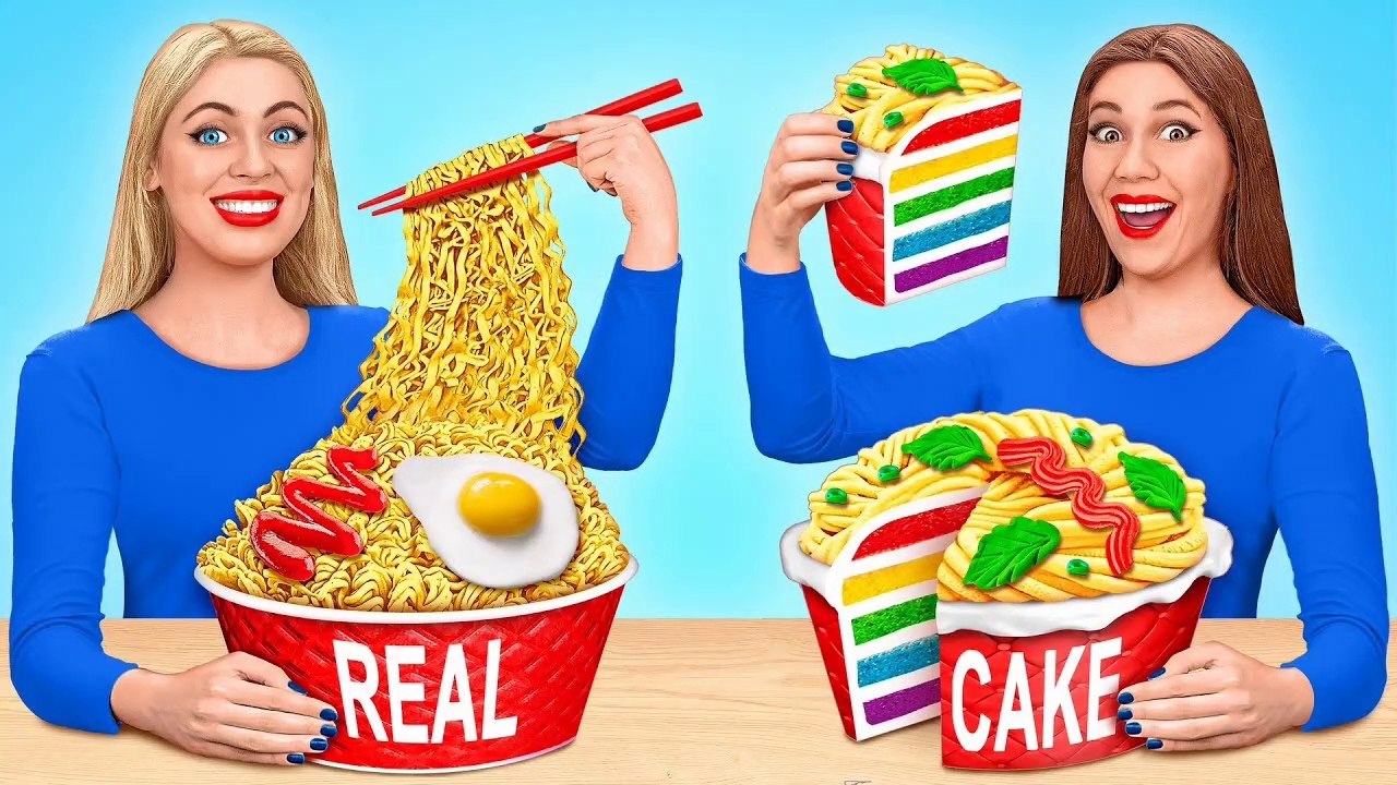 Cake Vs Real Food Challenge 