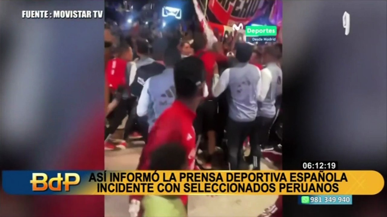 "Ha habido jugadores que empujaron a policías", así informó la prensa española incidente con seleccionados