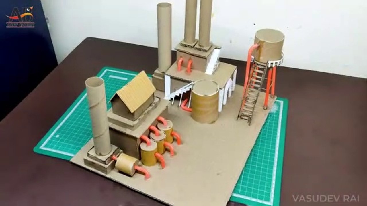 Factory Cardboard model for school project step by step how to