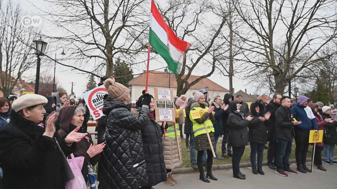Hungary protest against Chinese battery gigafactory