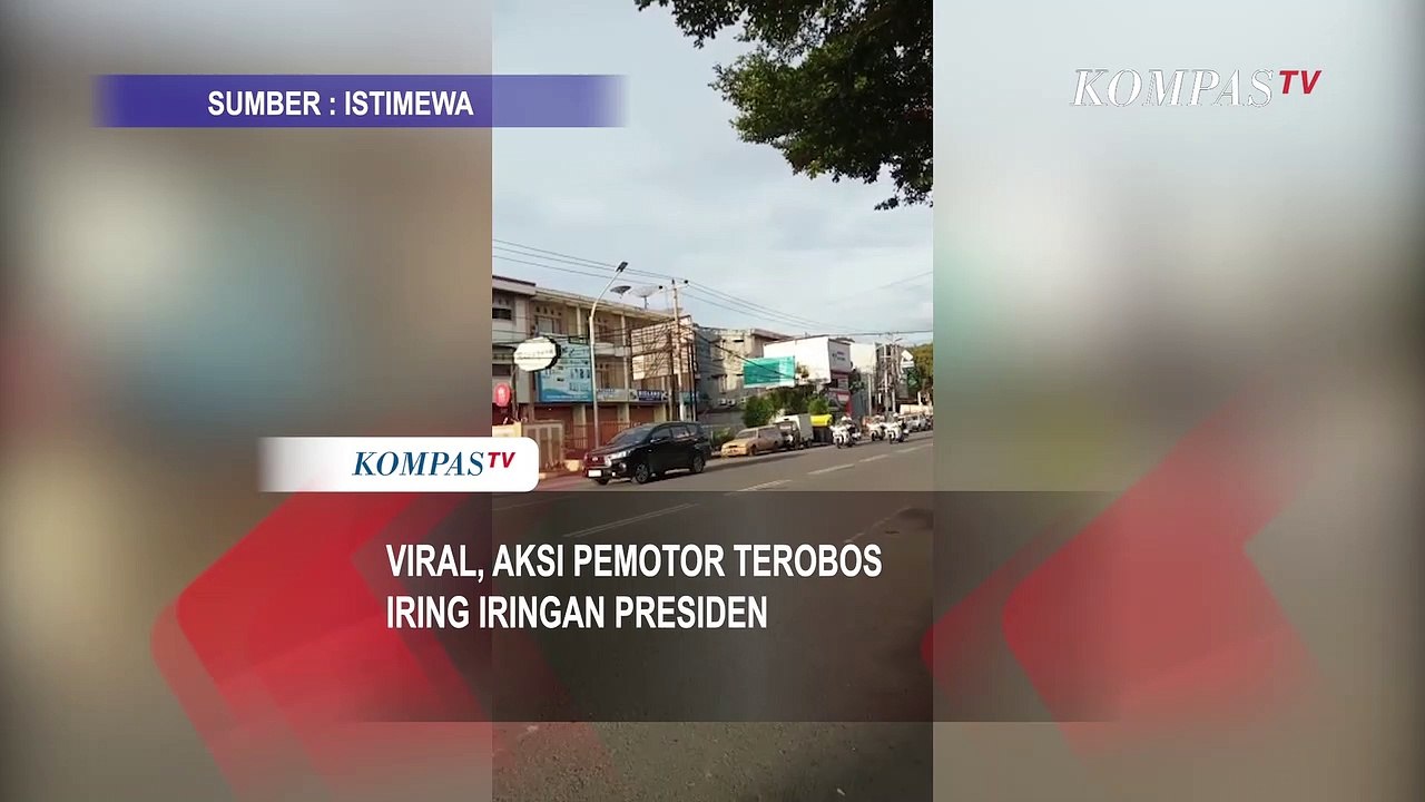 Viral, Aksi Pemotor Terobos Iring Iringan Presiden