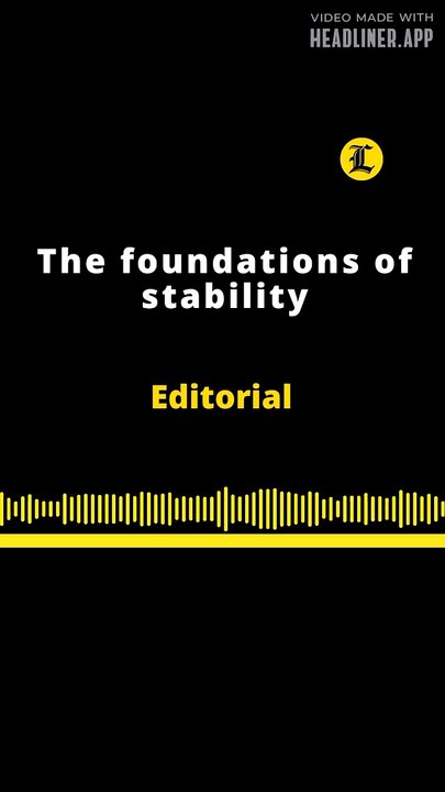 EDITORIAL EN INGLÉS | THE FOUNDATIONS OF STABILITY