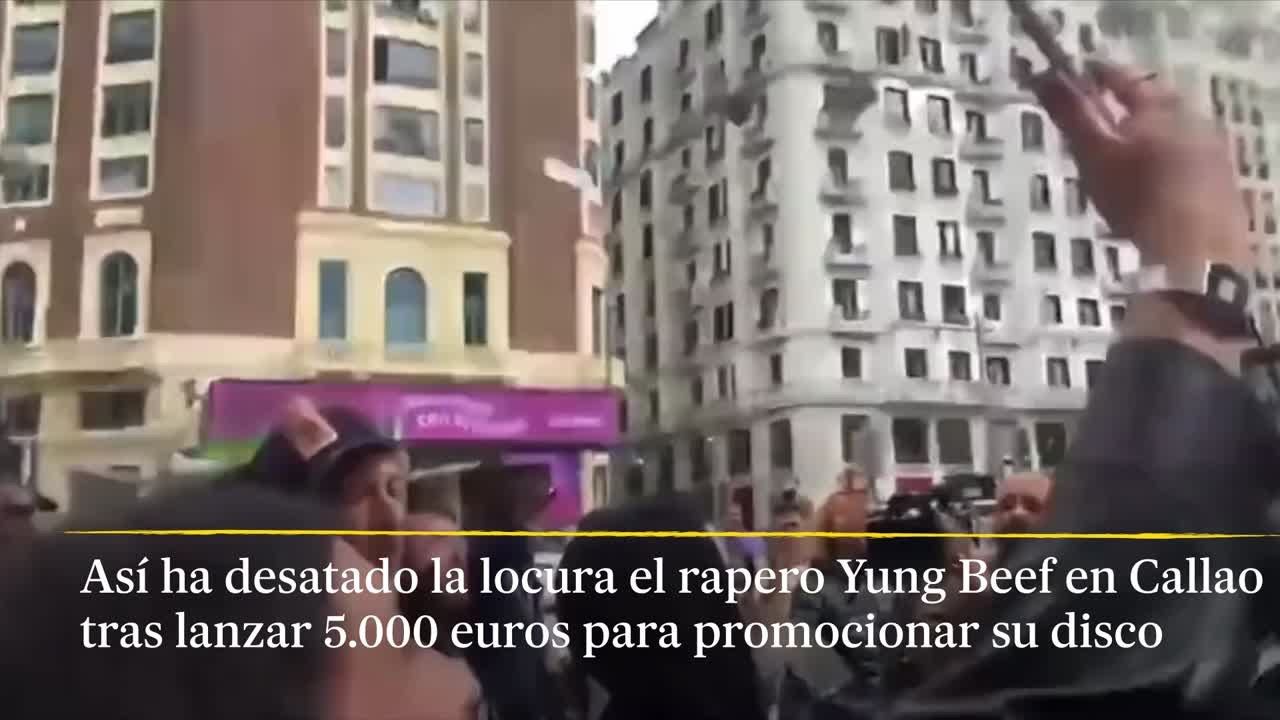 Yung Beef lanza 5.000 euros en Callao para promocionar su nuevo disco