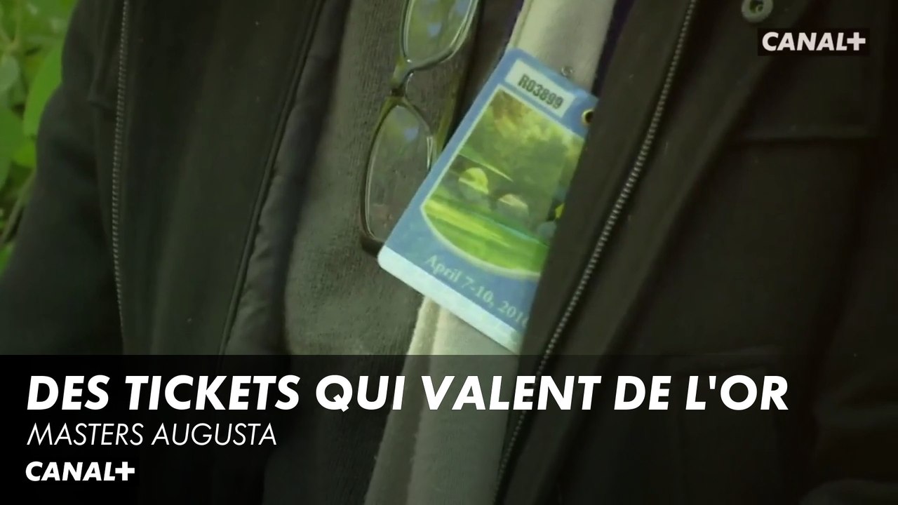 Des tickets qui valent de l'or - Masters Augusta