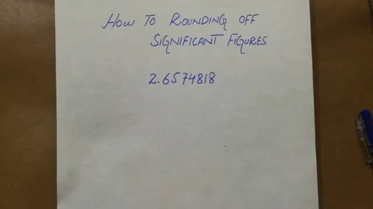 How to Rounding Off Significant figures
