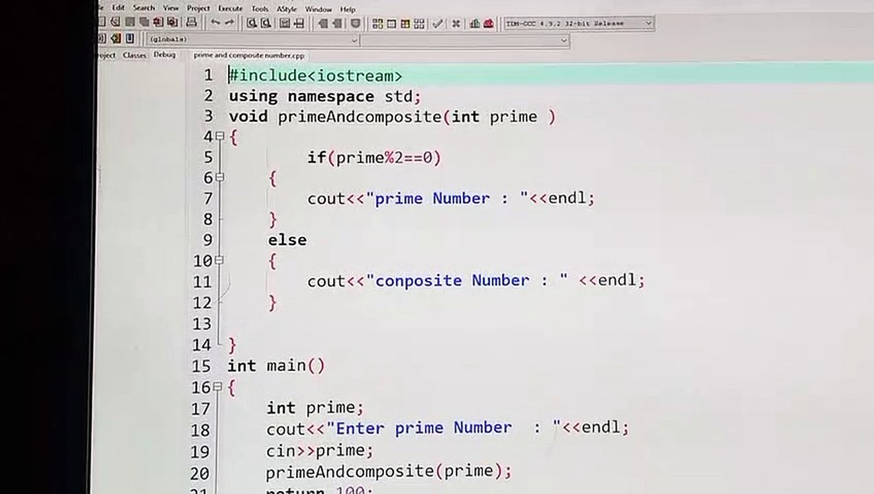Programing tutorial in c++ program
