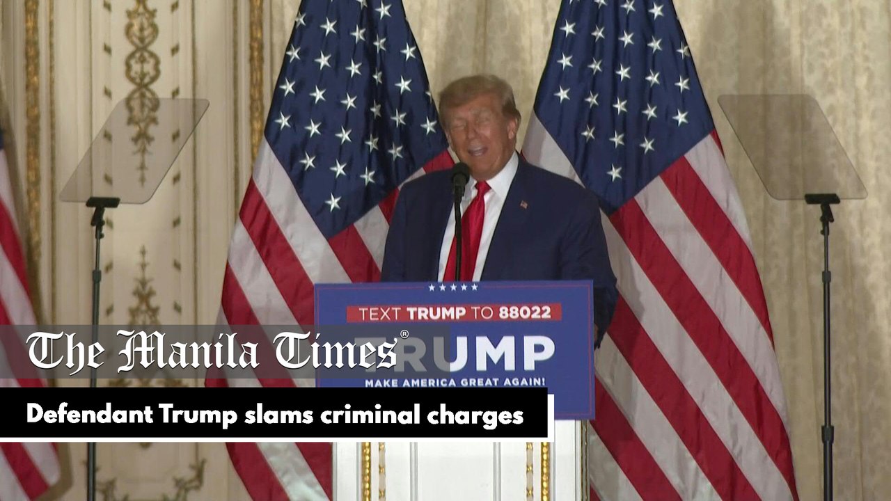 Defendant Trump slams criminal charges