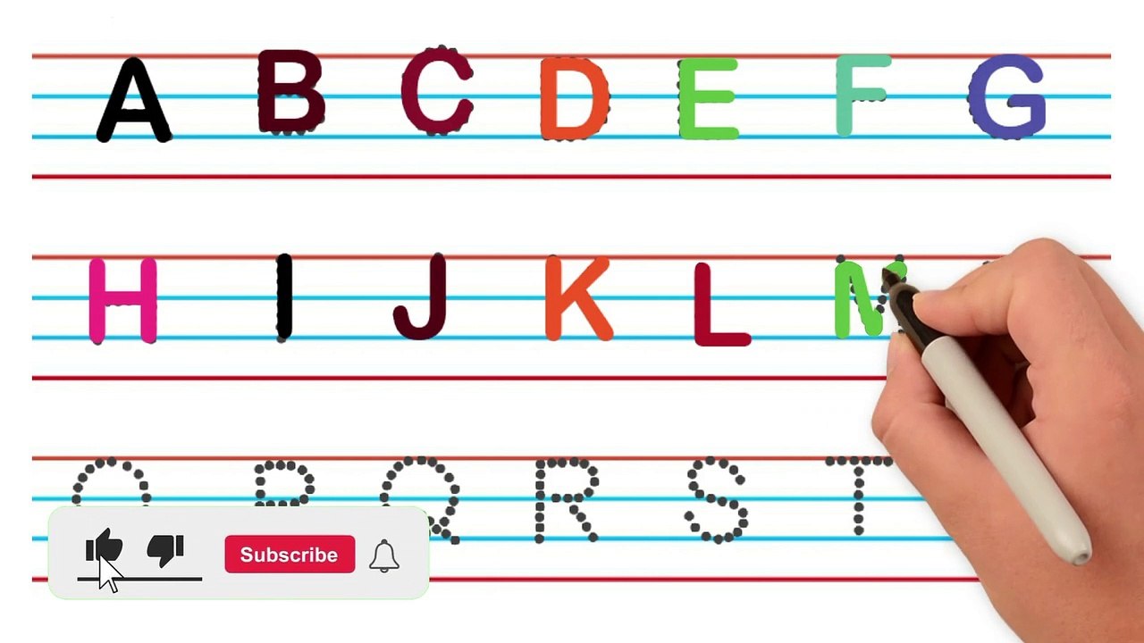 Baccho ko abcd likhne k tarika  A for apple  Abc song  Phonics abc song  Nursery rhymes for kids