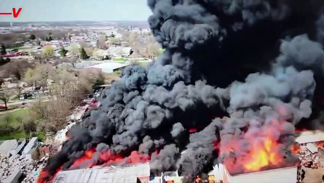 Black Smoke Continues to Rise From Richmond Recycling Plant Inferno Nearly Two Days After It Started